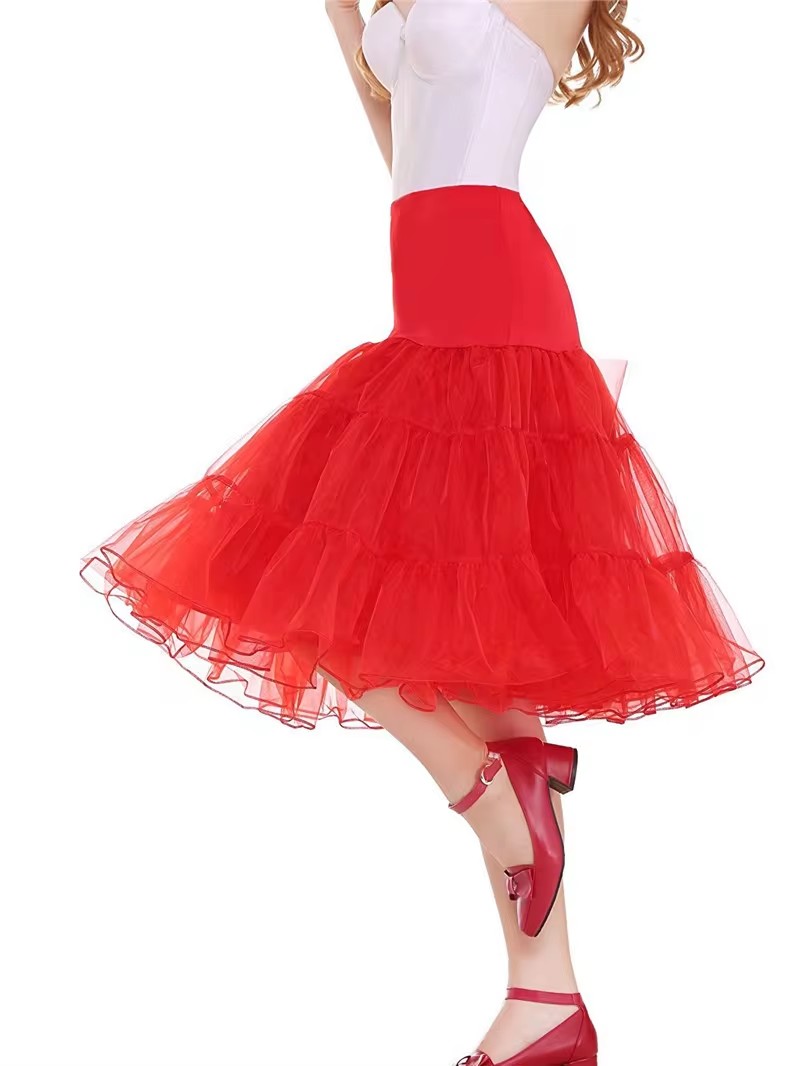 Envío rápido, envío gratis, enagua de Cosplay de los años 50, vestido Rockabilly de crinolina para mujer, enagua nupcial de boda, tutú Rockabilly