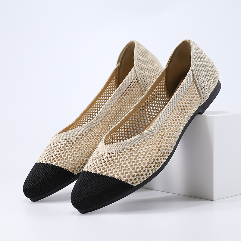 Neue Frühlings- und Sommer-Slipper für Damen mit spitzer Zehenpartie, atmungsaktiv, leicht, mit weicher Sohle, bequem und sanft auf den Füßen, geeignet für den täglichen Arbeitsweg und als vielseitige Freizeitschuhe