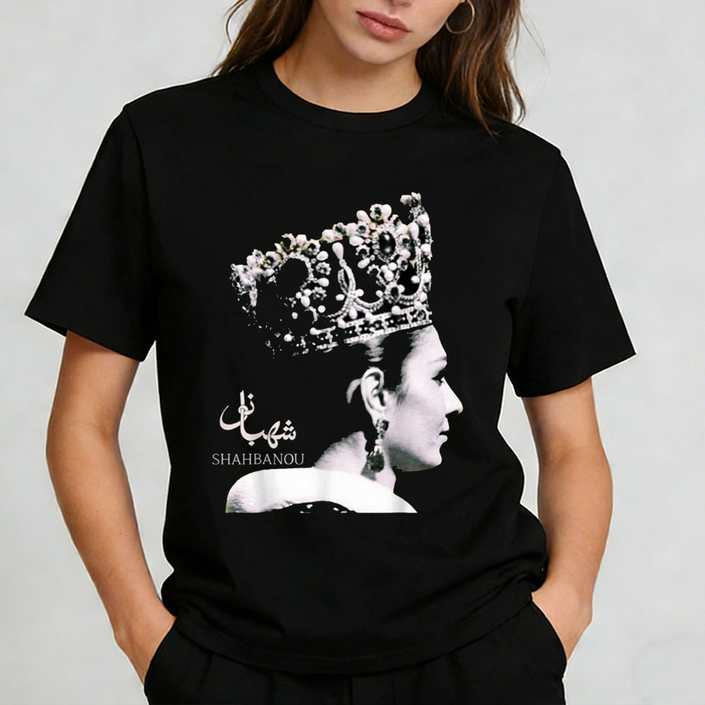 Shahbanou Farrah Pahlavi T-shirt Retro Iraanse keizerin Perzië Grafische Tee Casual Top voor mannen Vrouwen Heritage Wear Tshirt