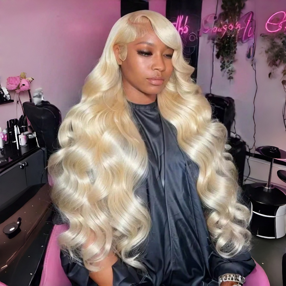 Парик из натуральных волос 613 HD Lace Frontal, 13x6, 13x4, блонд, для женщин, с эффектом Body Wave, цветные парики из натуральных волос с предварительно выщипанной линией роста волос
