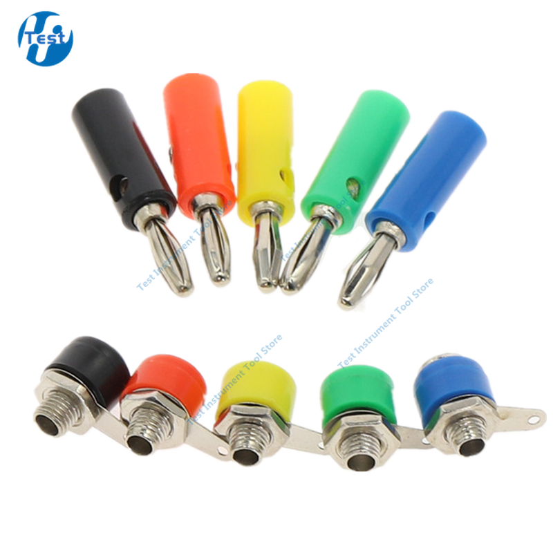 Macho hembra J072 4mm conector Banana macho hembra para insertar conector Pin Banana modelo DIY