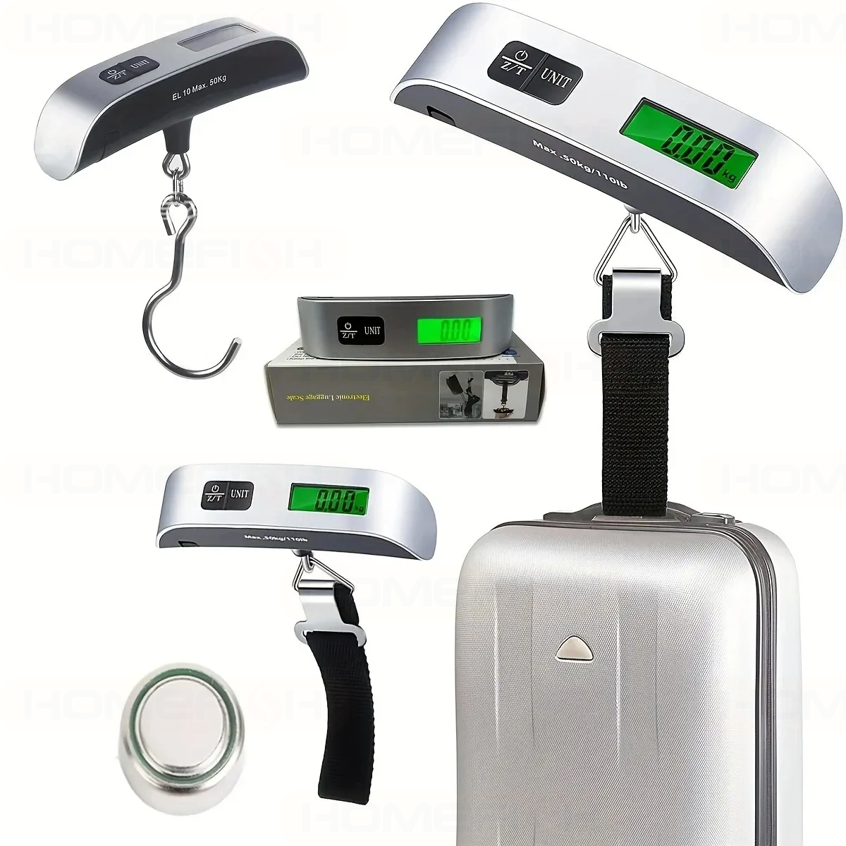 Báscula de equipaje 110lb 50kg báscula de equipaje colgante portátil Digital de mano para maleta de viaje báscula de peso