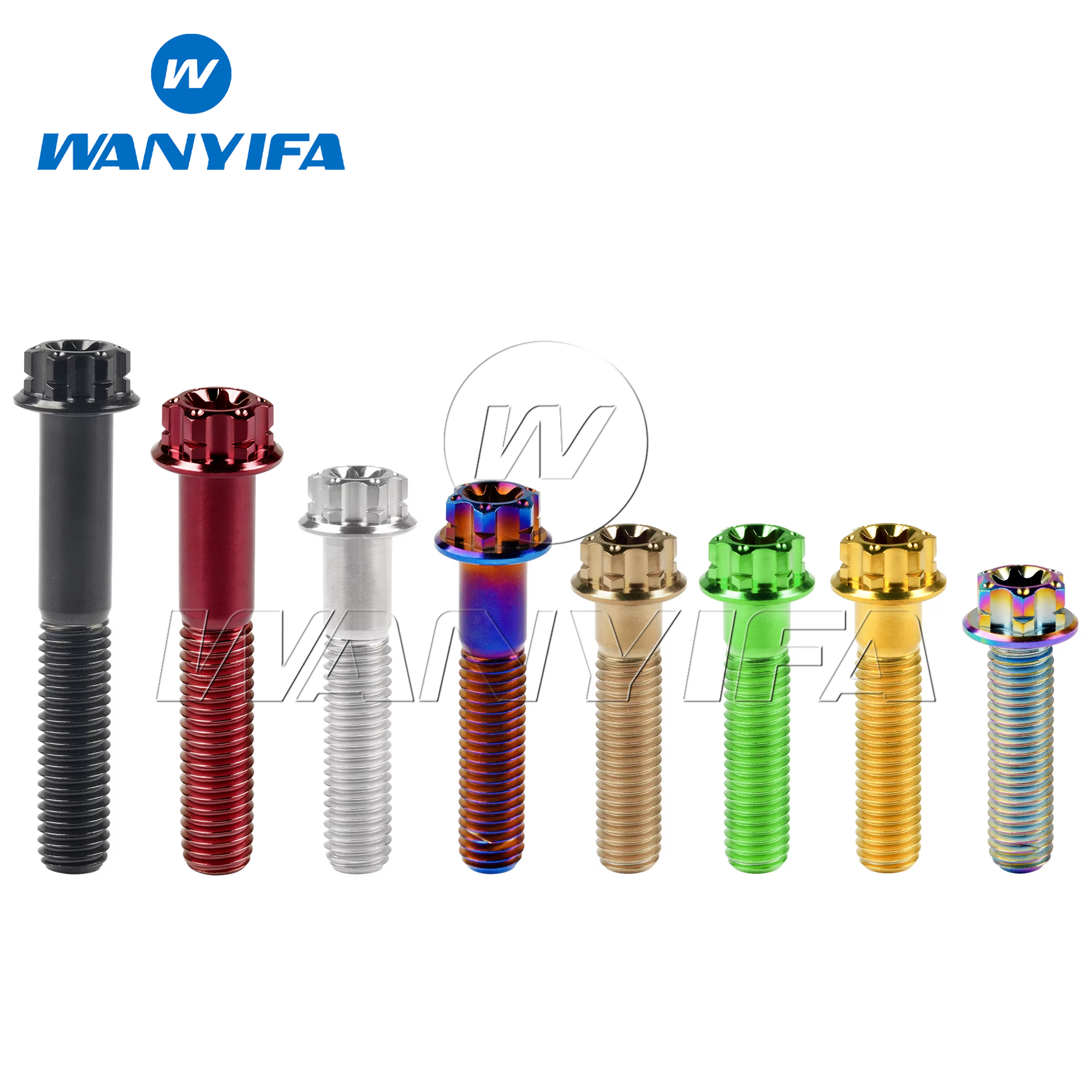 Wanyifa Titanium Bolt M6 M8x10 15 20 25 30 35 40 45 50 55mm Torx Flange Head for Motorcycle Modification Decoration