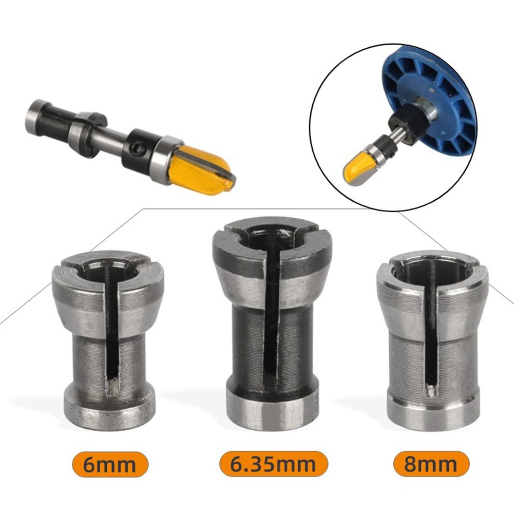 6/6,35/8mm Spannzange Adapter Gravur Trimmen Maschine Elektrische Router Fräser Zubehör Power Werkzeuge Router Bits