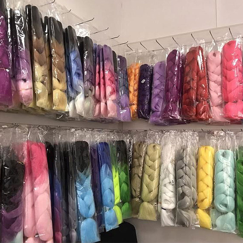 Syntetyczne włosy Kanekalon do szydełkowania, wstępnie rozciągnięte, kręcone jumbo braids, przedłużenia włosów, akcesoria do włosów dla dziewczynek, warkocze.
