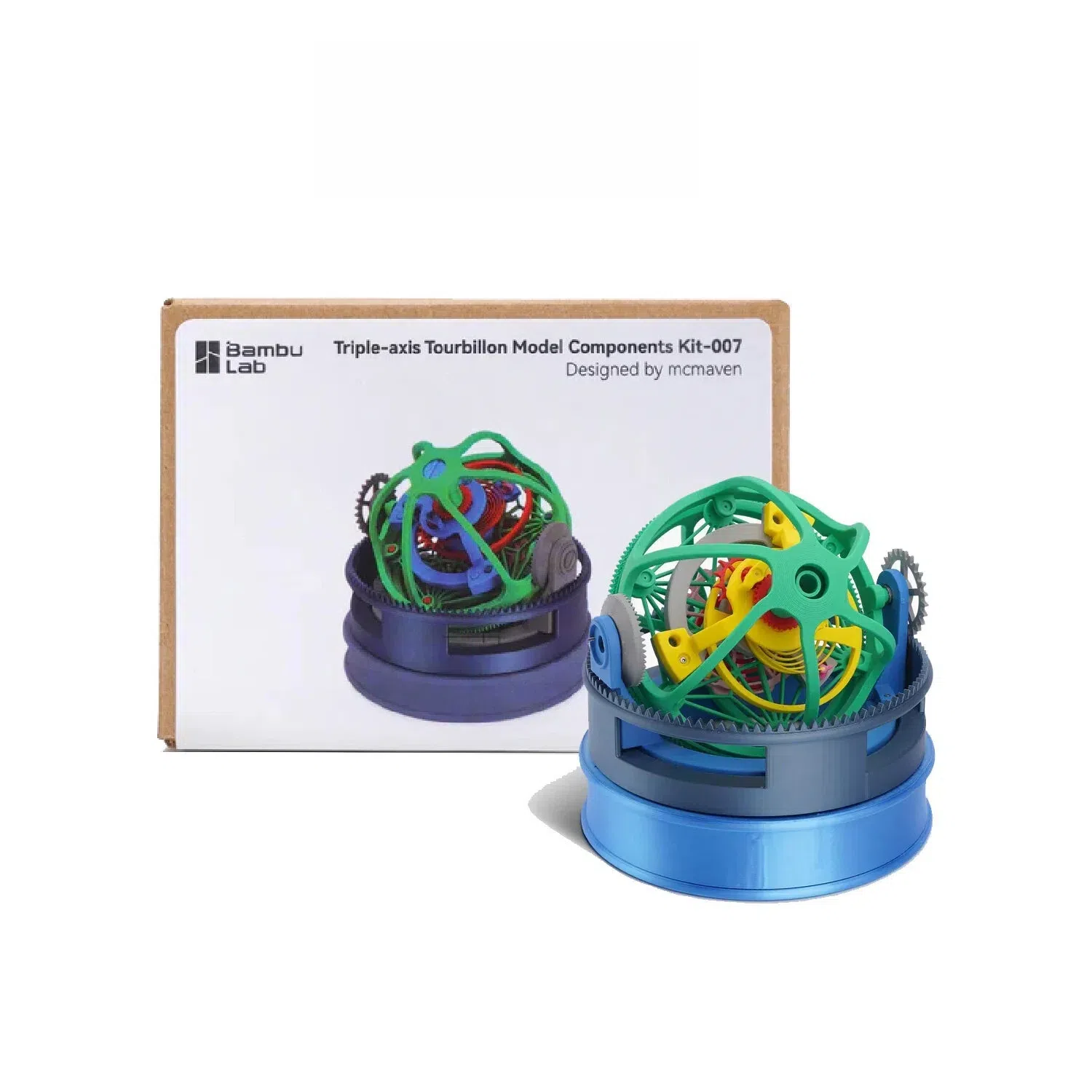 Para Bambulab Makerworld Kit Tourbillon de Triple Eje de Bambu Maker World Tourbillon Modelo Kit de Componentes imprimibles 3D 007