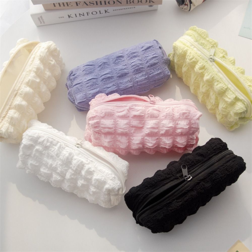 Niedliche Puffs Feder mäppchen koreanisches Briefpapier Stift Fall Hose Geldbörse große Kapazität Pencil case Schul bedarf Bleistift beutel