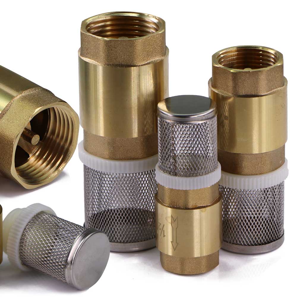 1/2 "3/4" 1" mosiężny zawór zwrotny zapobiegający przepływowi zwrotnemu adapter jednokierunkowy kontrola przepływu wody podłącz do samozasysającego pompy filtrujące zanieczyszczenia
