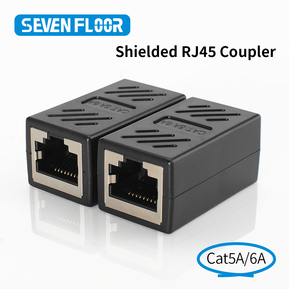 Acoplador RJ45 Blindado Metálico Hembra a Hembra, Extensor de Cable Ethernet, Adaptador LAN Anti-Interferencia para Cat5e Cat6