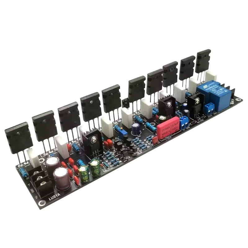 Ulepszona wersja Mono 500W Tube 2SC5200 + 2SA1943 20V-90V HIFI High Power Audio Amplifier Board + Speaker Protect