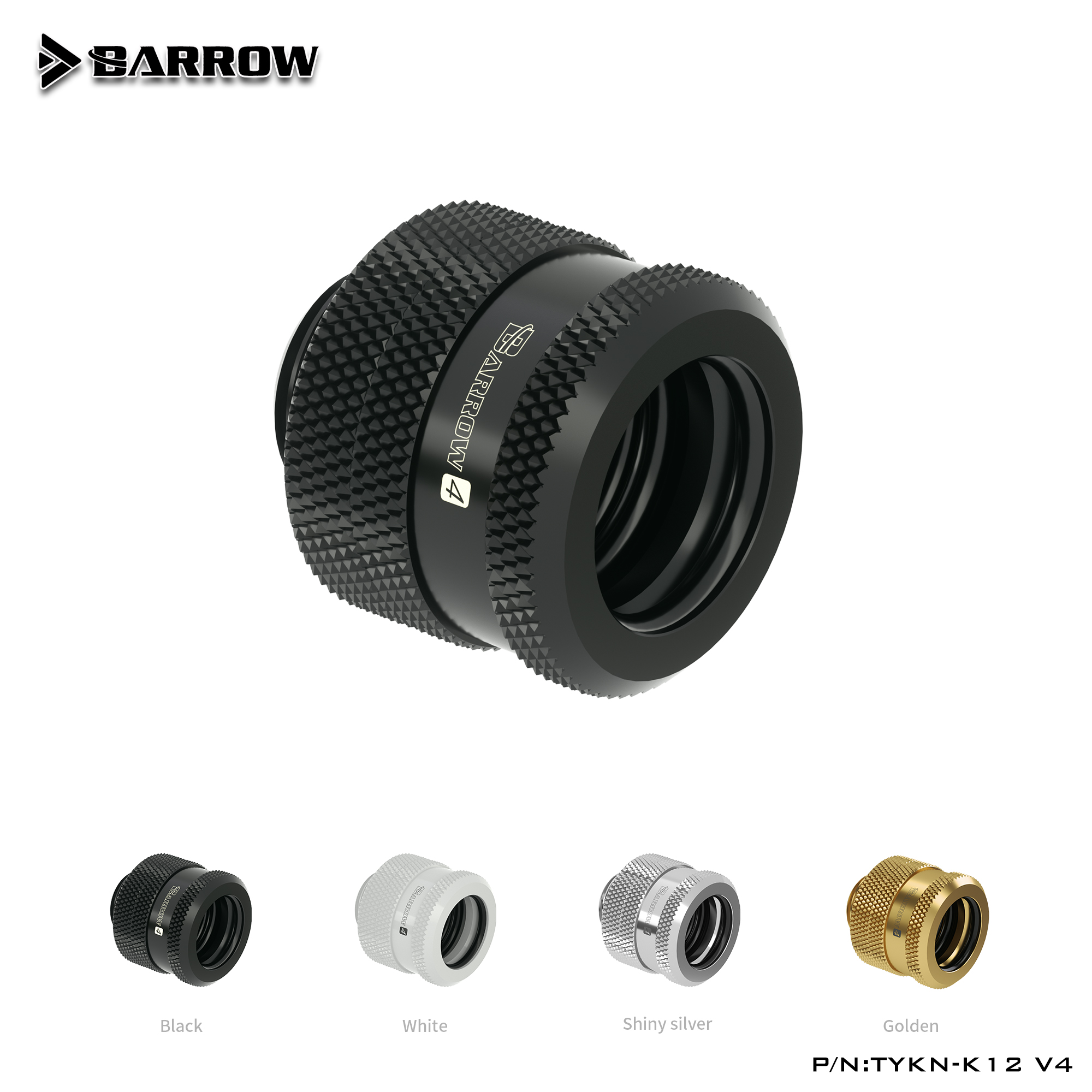 Acessórios para tubo rígido Barrow G1/4 para OD12mm/14mm/16mm PETG/tubo acrílico adaptadores de resfriamento de água líquido TYKN-K12/K1410/K16 V4