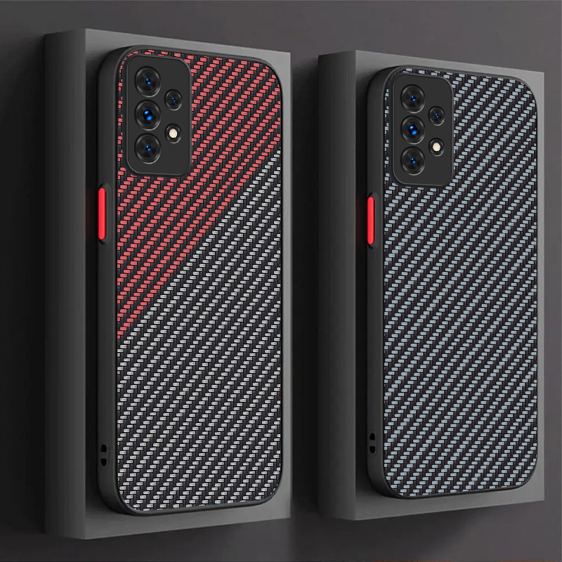 Funda mate para Samsung Galaxy A05 A05S A54 A34 A24 A14 A53 A33 A23 A13 A52 A52S A32 A22 A12 A71 A51 A31 A50 imagen de fibra Kevlar