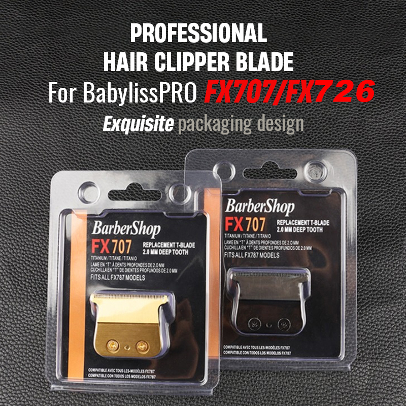 Gold Metal T-Blade para barbearia, profissional aparador de pêlos, lâmina de substituição para Babyliss, FX787, FX726, FX787Z