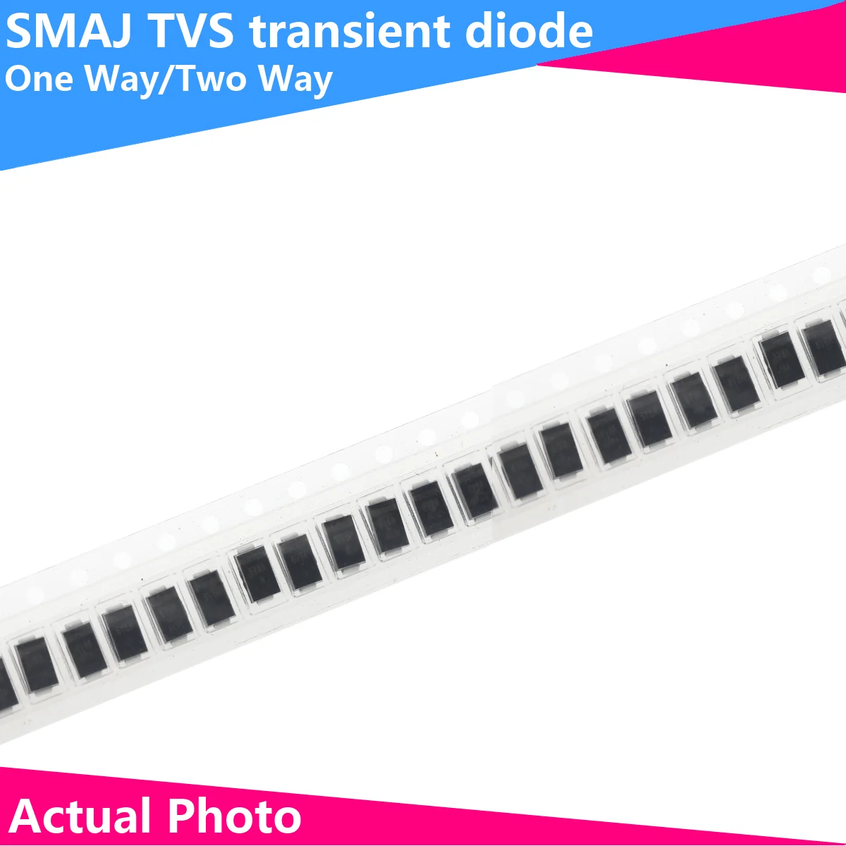 50 PCS SMD TVS DIODO SMAJ5.0/6.0/6.5/6.8/7.0/10/12/15/20/24/36/40 A CA SMA (DO-214AC)