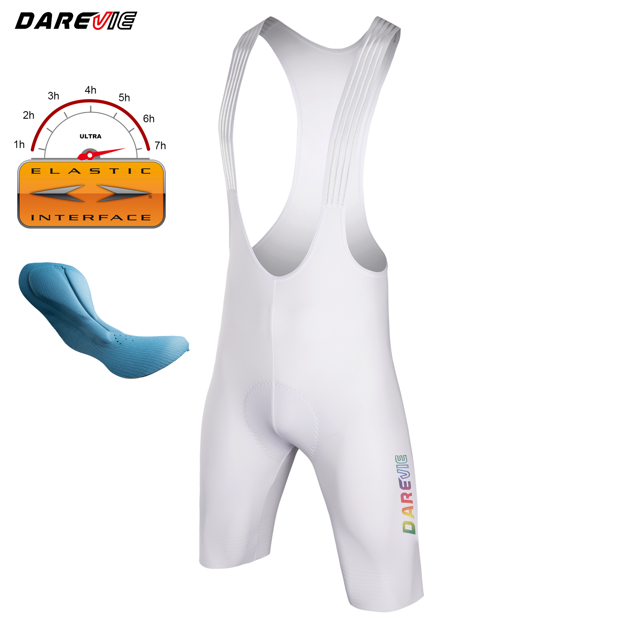 Celana Sepeda Pria DAREVIE Cycling Italy ELASTIC-INTERFACE ®   Celana Pendek Bersepeda Pria 120 kg/m³ Pad 4-Way Stretch Pakaian Bersepeda Pria