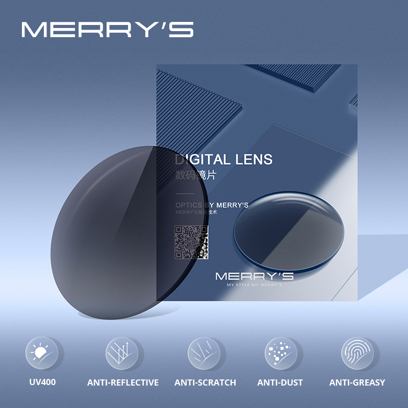 MERRYS Getönte Färben R2 Serie Progressive Multifokale Linsen Rezept 1,56 1,61 1,67 (ADD + 0.75 ~ + 3.00)