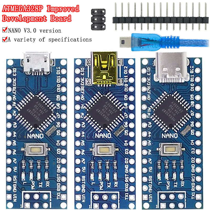 Arduino, USB 3.0,mini,type-c,micro,ch340,16mhz,atmega328p用のブートローダー互換コントローラー