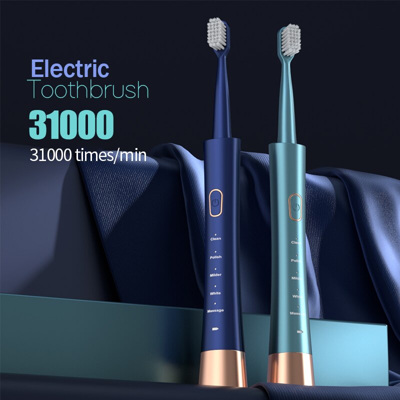 Jianpai Sonic Electric Toothbrush for Adults 6-Speed Mode Round Charging Cable Men's And Women's Oral Care