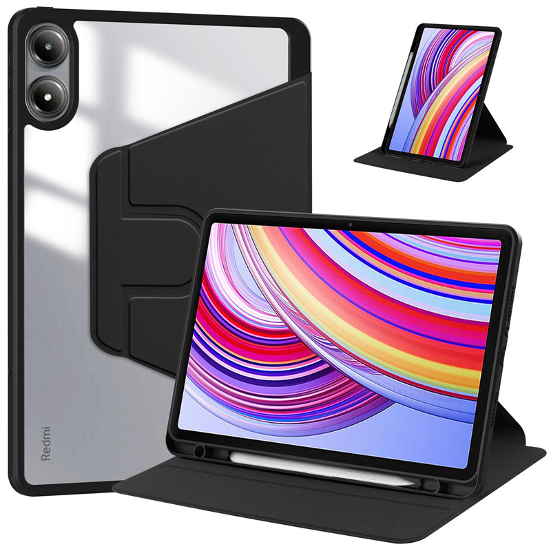 Para Redmi Pad Pro 12,1 pulgadas 360 funda magnética giratoria para tableta inteligente para Xiaomi Redmi Pad Pro 12,1 2024 funda con portalápices