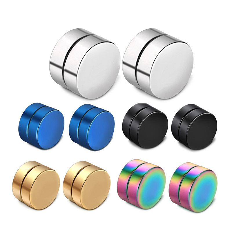 1 paire de boucles d'oreilles à Clip magnétique, sans perçage, fausses boucles d'oreilles, cadeau pour hommes et femmes, bijoux