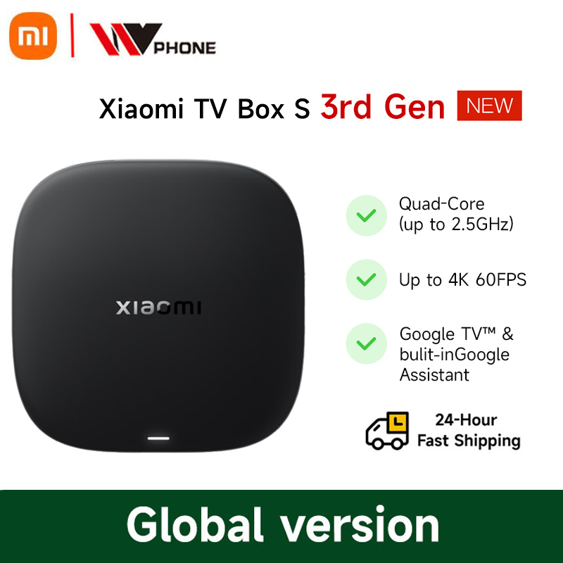 Versión Global Xiaomi TV Box S 3.a generación 4K Ultra HD 2G 32G WiFi BT5.2 Google TV Cast Netflix Smart TV Box reproductor multimedia Mi TV Box