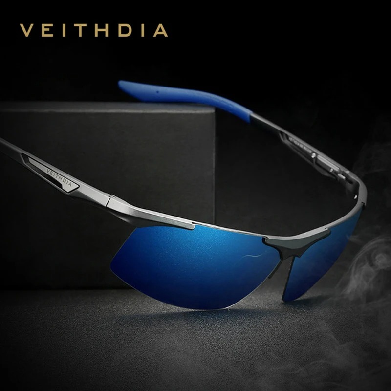Veithdia แว่นตากันแดดอลูมิเนียมสำหรับผู้ชาย, แว่นตา UV400โพลาไรซ์เลนส์กระจกชายกีฬาขี่จักรยานกลางแจ้งอุปกรณ์เสริม6562