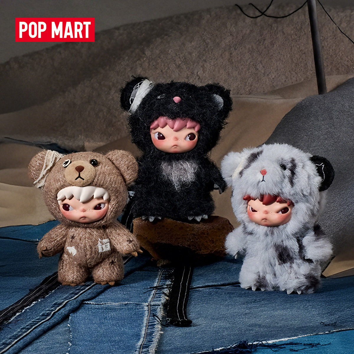 POP MART Hirono Road Journal Series - Плюшевая подвеска-кукла, слепая коробка, 1 шт./6 шт., коллекционные плюшевые игрушки Popmart, милые игрушки