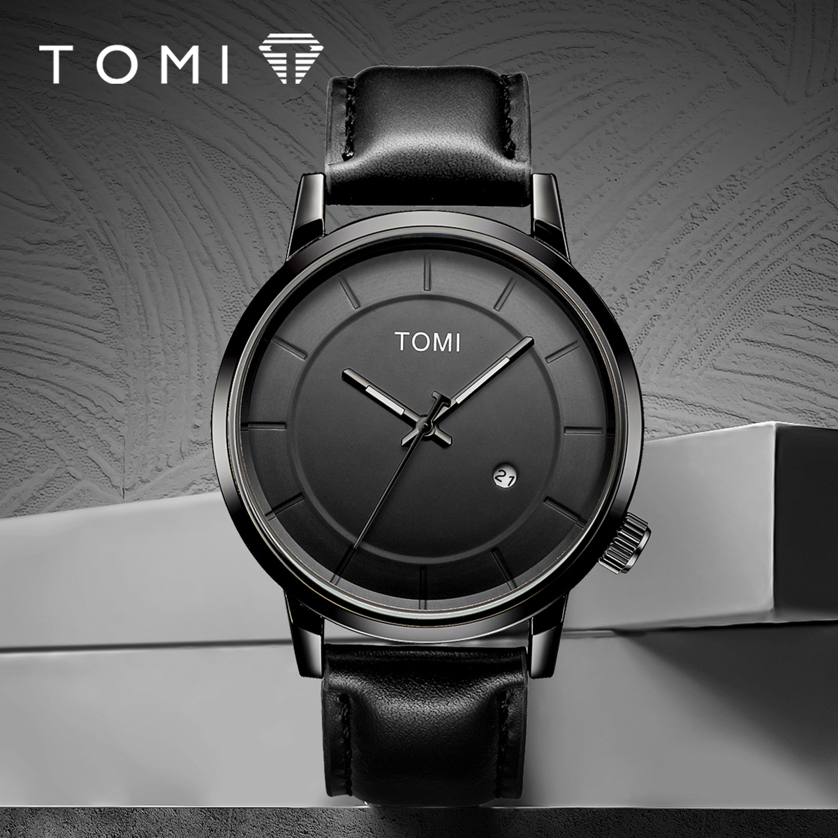 TOMI Роскошные мужские часы Модные оригинальные брендовые деловые мужские кварцевые часы