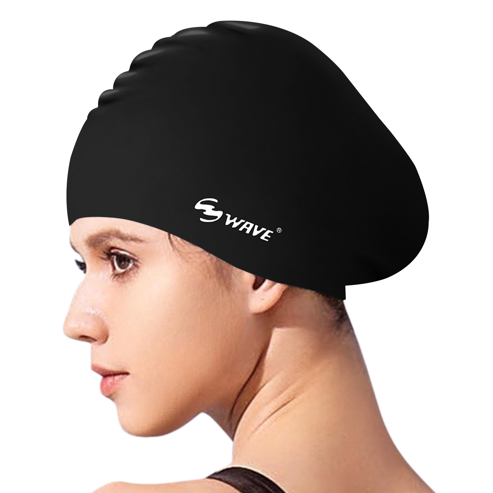 Gorros de natación de silicona, gorros de natación de pelo largo de gran tamaño, gorro de natación impermeable con protección para los oídos, gorros de baño para buceo, accesorios para piscina