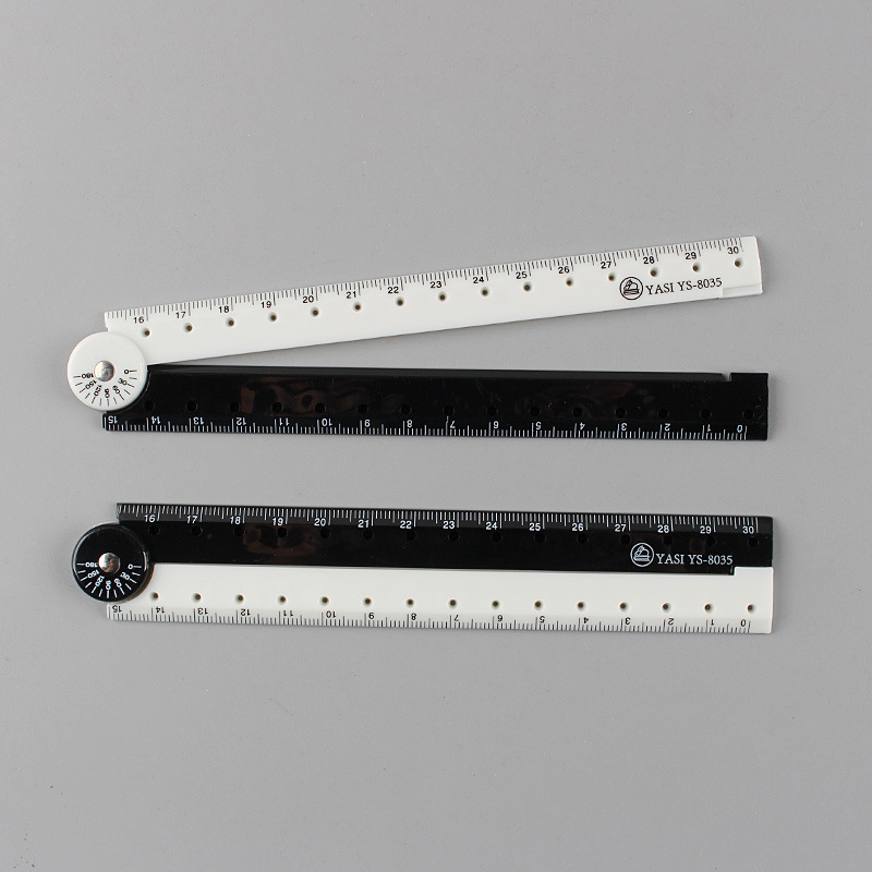 Art 1 pièces règle pliante noir et blanc règle simple graphique règle pliante étudiant fournitures d'apprentissage papeterie créative
