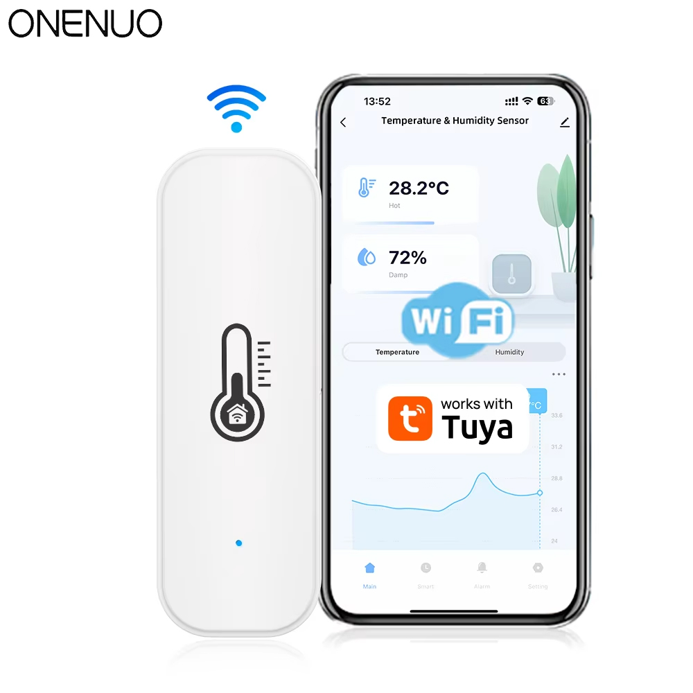 WiFi Temperatur Feuchtigkeit Sensor Tuya APP Remote Monitor Für Smart Home Var SmartLife Arbeit Mit Alexa