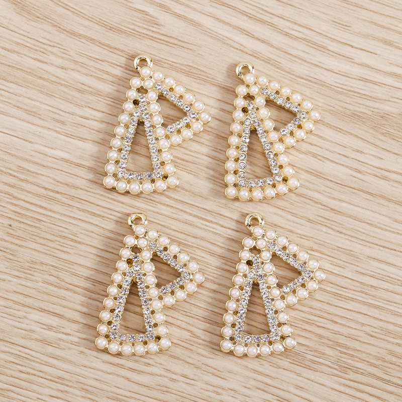 Breloques en cristal de perle mignonne, Nministériels d, Bijoux Pmotfor, Colliers de la présidence exécutive, Boucles d'oreilles, Bracelets, Accessoires de bricolage, 4 pièces, 23x29mm
