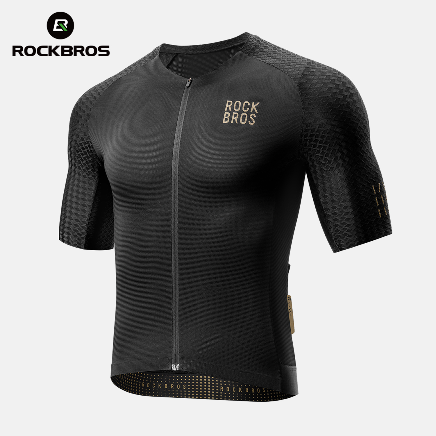 ROCKBROS Męska letnia jazda na rowerze z krótkim rękawem Oddychająca odzież rowerowa Rower szosowy T-shirt Spodenki sportowe Rękaw Rowerowy krótki rękaw