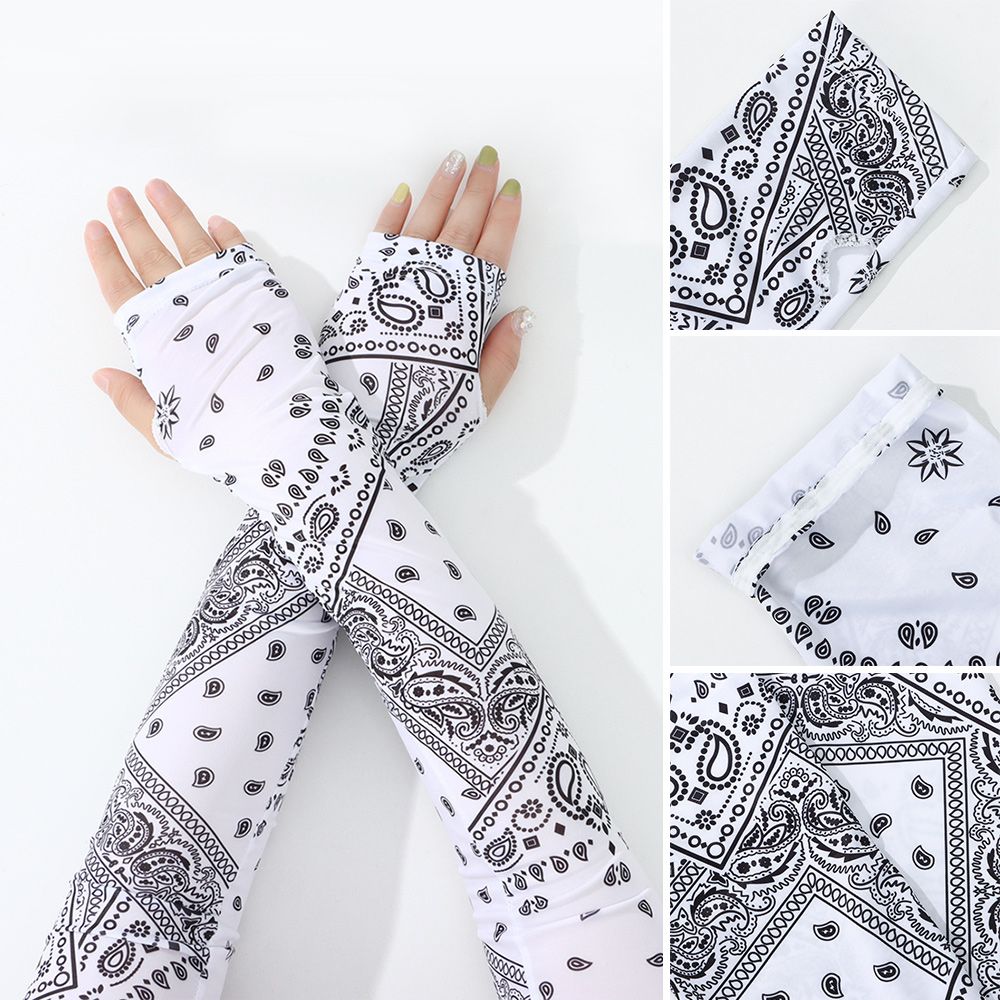 Longo Gelo Silk Sleeves Braço Mangas, Proteção solar, Sports Hand Cover, Acessórios UV