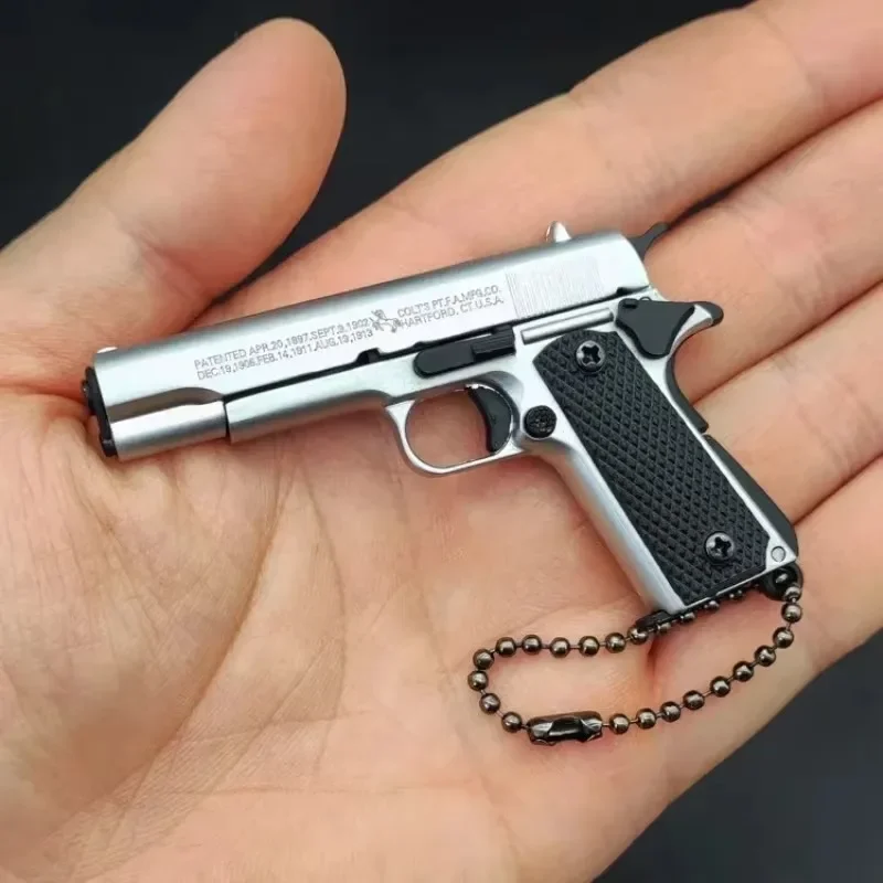 1:3 сплав 1911, модель пистолета, миниатюрный съемный игрушечный пистолет, брелок для рюкзака, подвеска, украшение, подарок для мальчиков и взрослых
