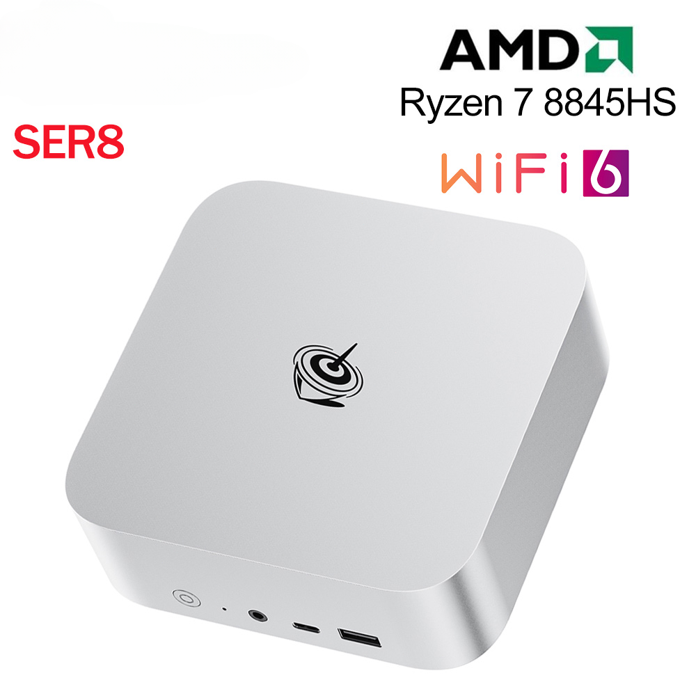 Beelink Ser8 Powerfull Ai Pc Amd Ryzen 7 8845hs Mini Pc 32G Ddr5 1T Nvme Pcie4.0 Ssd Usb4.0 2.5Gbps Desktop Gamingcomputer