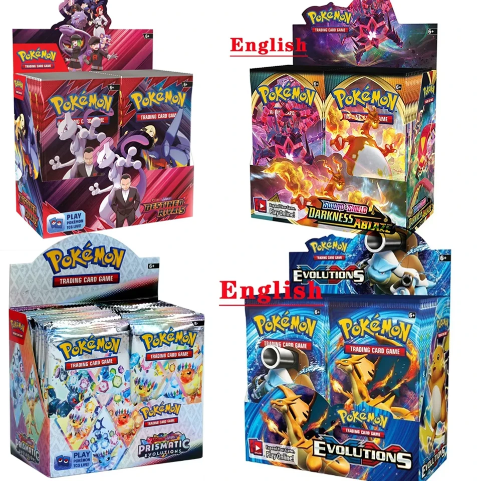 Estoque * 360 peças pokemoned destinados rebeldes cartão de evolução prismática coroa estelar 151 ultra prisma inglês impulsionador batalha