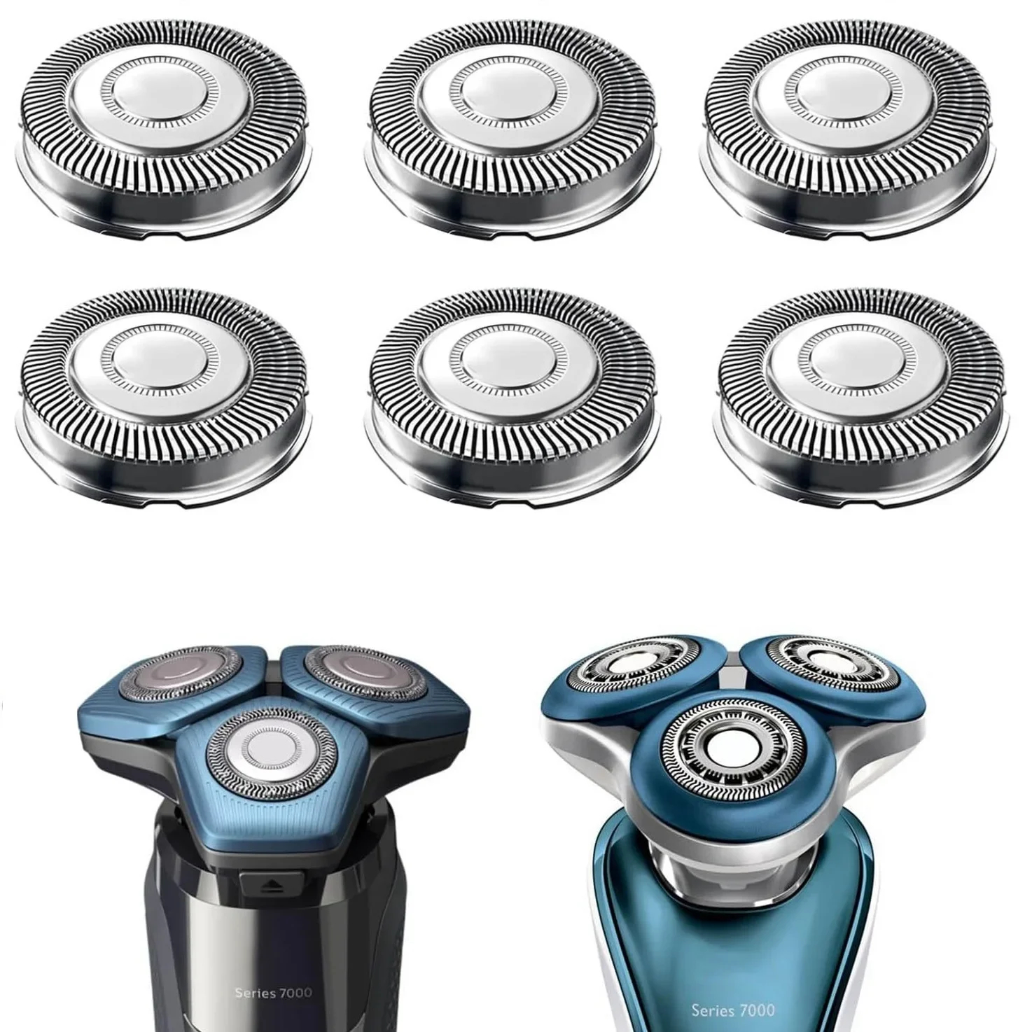 Cabezales de repuesto SH71 Compatible con cuchillas de afeitadora Serie 7000 y 5000, S7782,S7788Blade