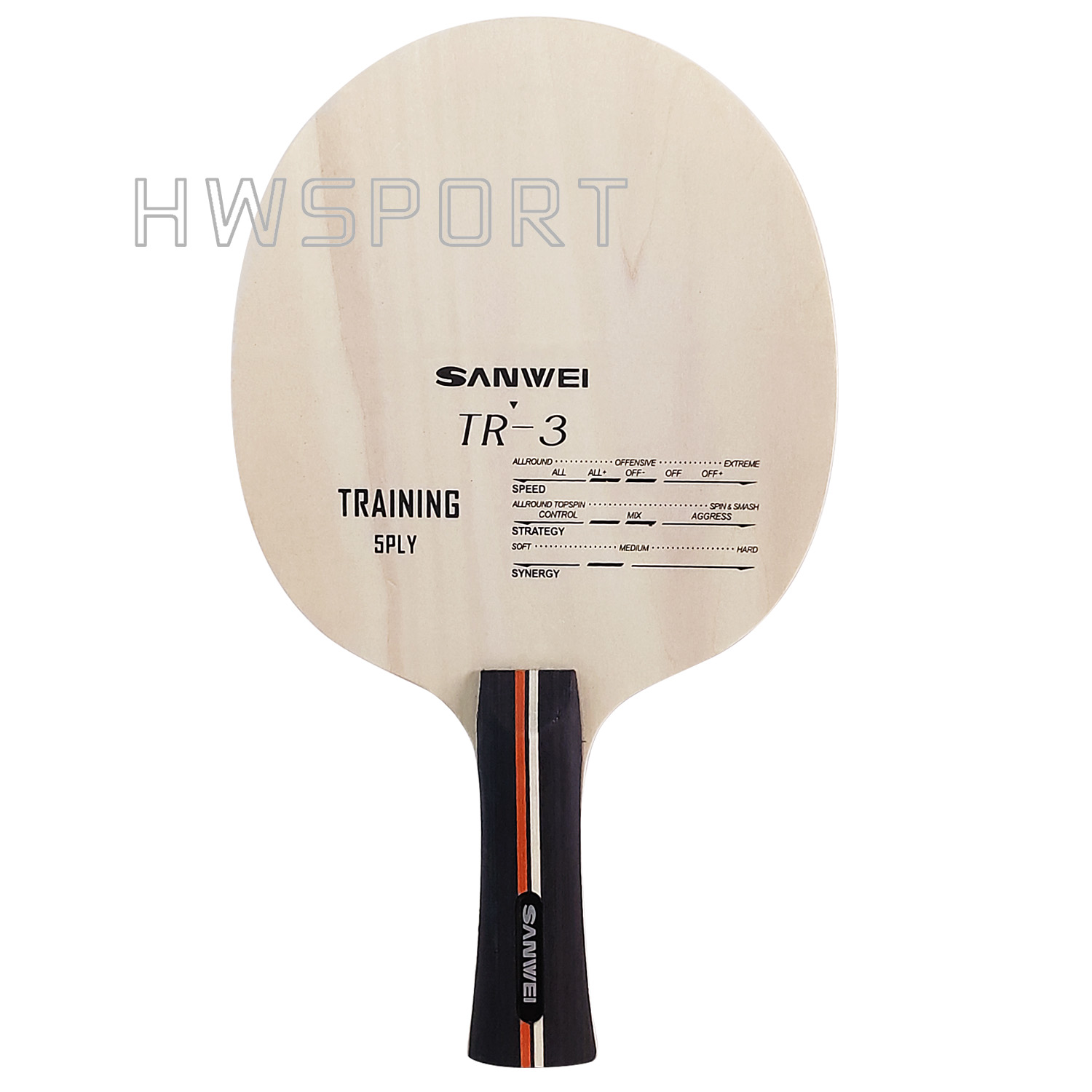 SANWEI TR-3 Ostrze do tenisa stołowego Elastyczne, 5-warstwowe drewniane ostrze do ping-ponga z dobrą kontrolą
