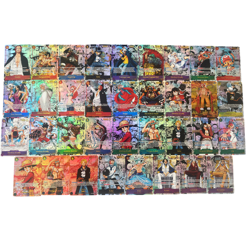 Коллекционные карточки по аниме One Piece: японская и английская версии OPCG, комиксы-реплики, Шанкс, Рэйли, Ника, Луффи, Багги, Энел