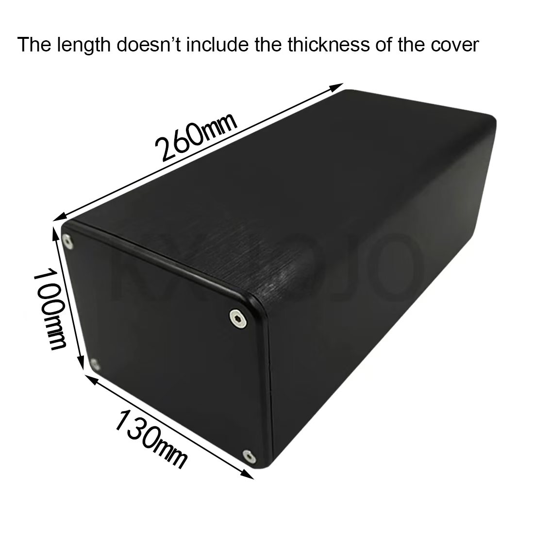 AMPLIFICADOR DE caja integrada, cubierta de transformador frontal, perfil de tubo cuadrado, aleación de aluminio, 130x100x260/320mm