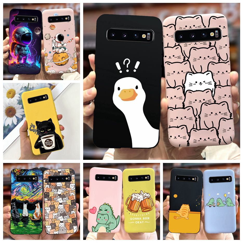 Per Samsung Galaxy S10 S10e S10 + Custodia Cute Fashion Cartoon Cover Custodia morbida in TPU per Samsung S10 Plus S 10 Galaxy S10e Shell
