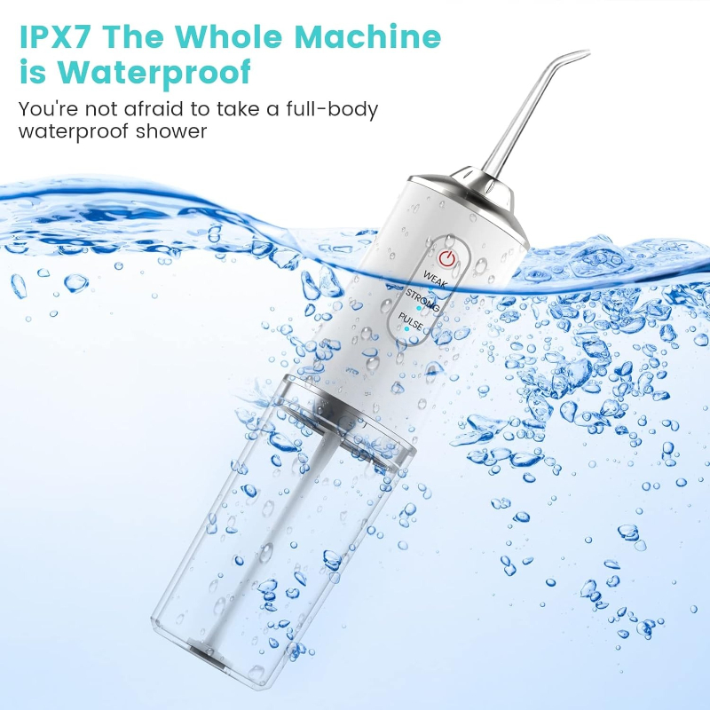 Flosserfor de agua inalámbrico portátil profesional para dientes, irrigador bucal recargable con 3 modos y taladro de agua, resistente al agua IPX7