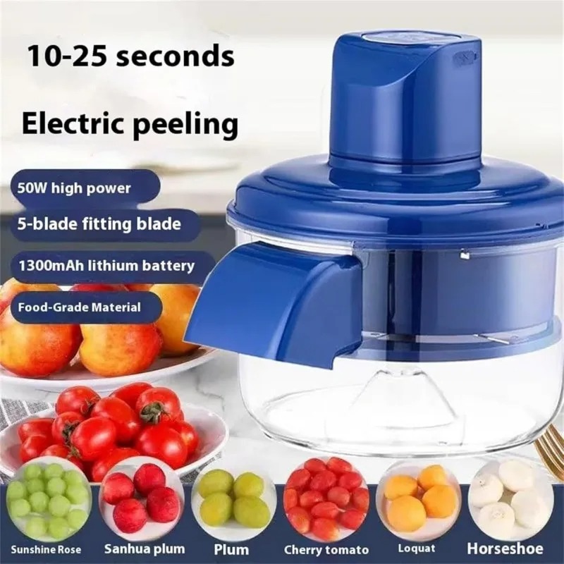 Máquina eléctrica automática para pelar uvas, disuelve la piel manos libres para bayas y frutas, herramienta de preparación de frutas, fácil p
