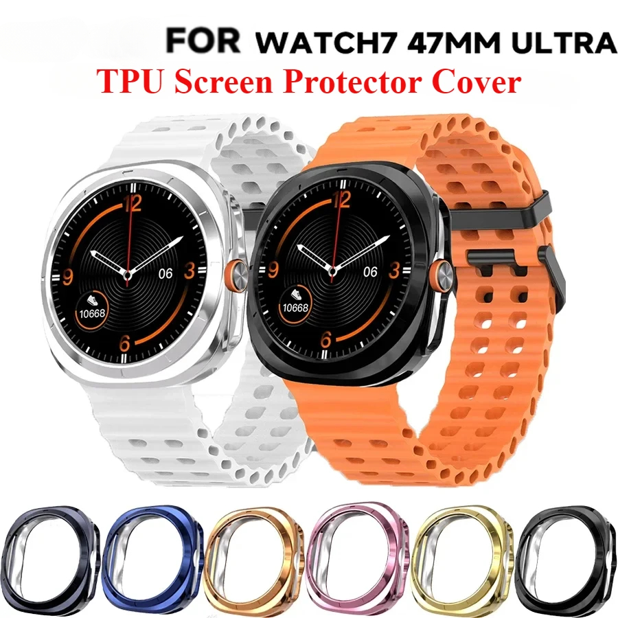 삼성 갤럭시 워치 7 울트라용 TPU 케이스, 부드러운 방수 쉘 스크린 보호대 커버, 갤럭시 워치 7, 6, 5, 40mm, 44mm, 47mm
