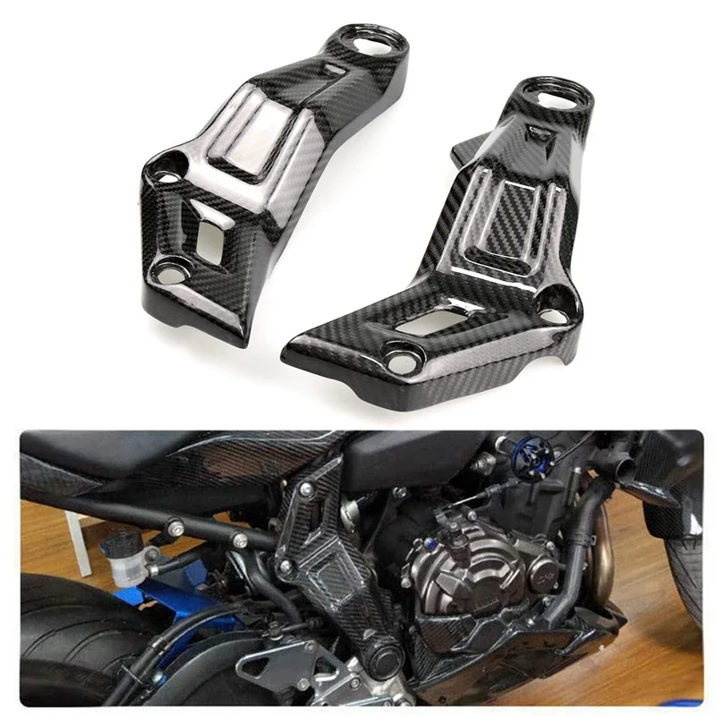 For Yamaha MT07 FZ07 MT-07 MT FZ 07 2013-2022 Motorcycle Carbon Fiber Frame Cover Protection Panels Engine Trim Fairing Cowling