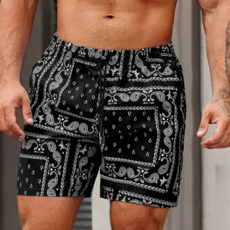 Summer Men Board Shorts Vintage Paisley Quick Drying Sport Casual Hawaii Male Beach Short Pants Trunks Man Ice Shorts Swimsuit