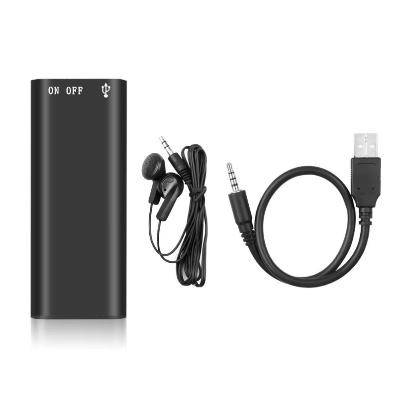 Ultradünner Mini-Sprachrekorder Sprachaktivierte Aufnahme MP3-Player Digitaler Audiorekorder Ein-Knopf-Start für Meetings