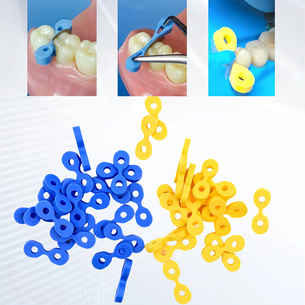 40 Stuks Tandheelkundige Wedge Matrix Matrices Tandheelkundige Tand Seperator Elastische Rubber Bevestigingswiggen Sectionele Voorgevormde Matrices Pakkingen
