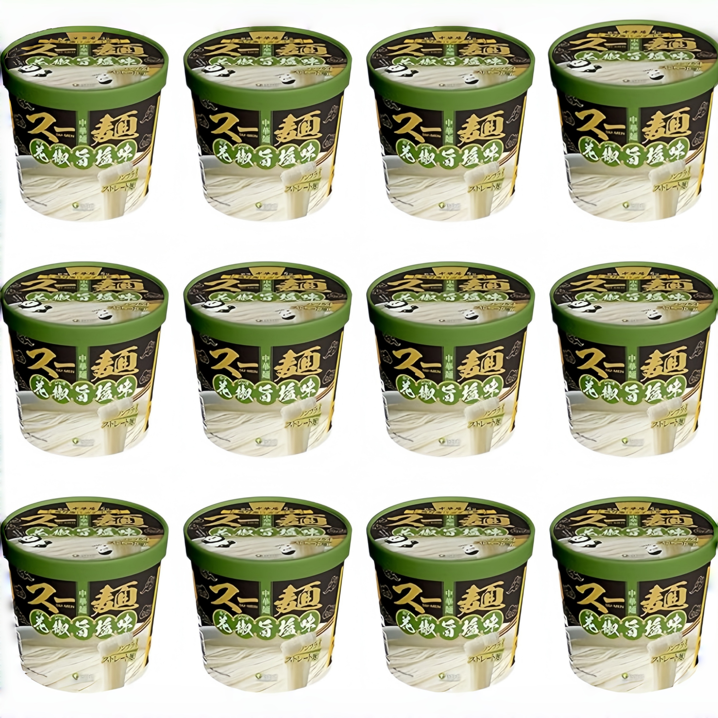 [医食同源ドットコム] iSDG スー麺 (花椒旨塩味) 77g × 12食 低カロリー つるつる ノンフライ ストレート麺 即席カップ麺 まっすぐ麺